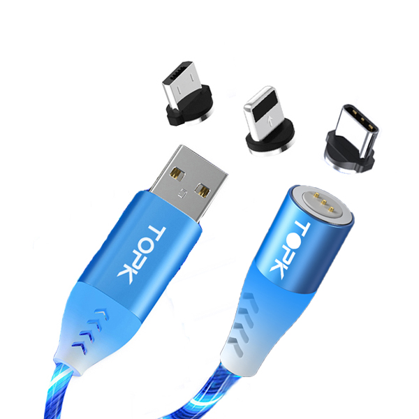 نقد و بررسی کابل تبدیل مغناطیسی USB به microUSB/ لایتنینگ /USB-C تاپکی مدل AM16 طول 1 متر توسط خریداران