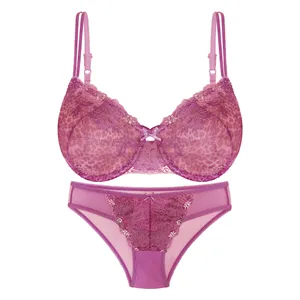 ست شورت و سوتین زنانه بارون کد 355-055 رنگ ارغوانی