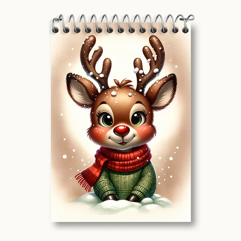 دفتر یادداشت 50 برگ خندالو طرح گوزن کیوت کد N4542