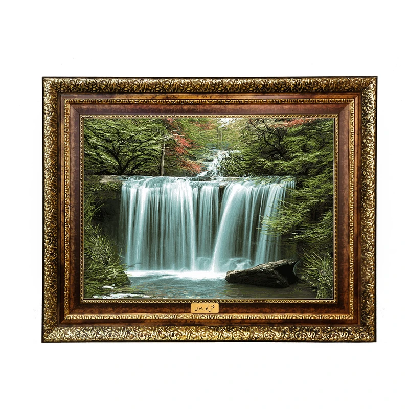 تابلو فرش ماشینی نقش نگار رضوی طرح منظره کد 1646H