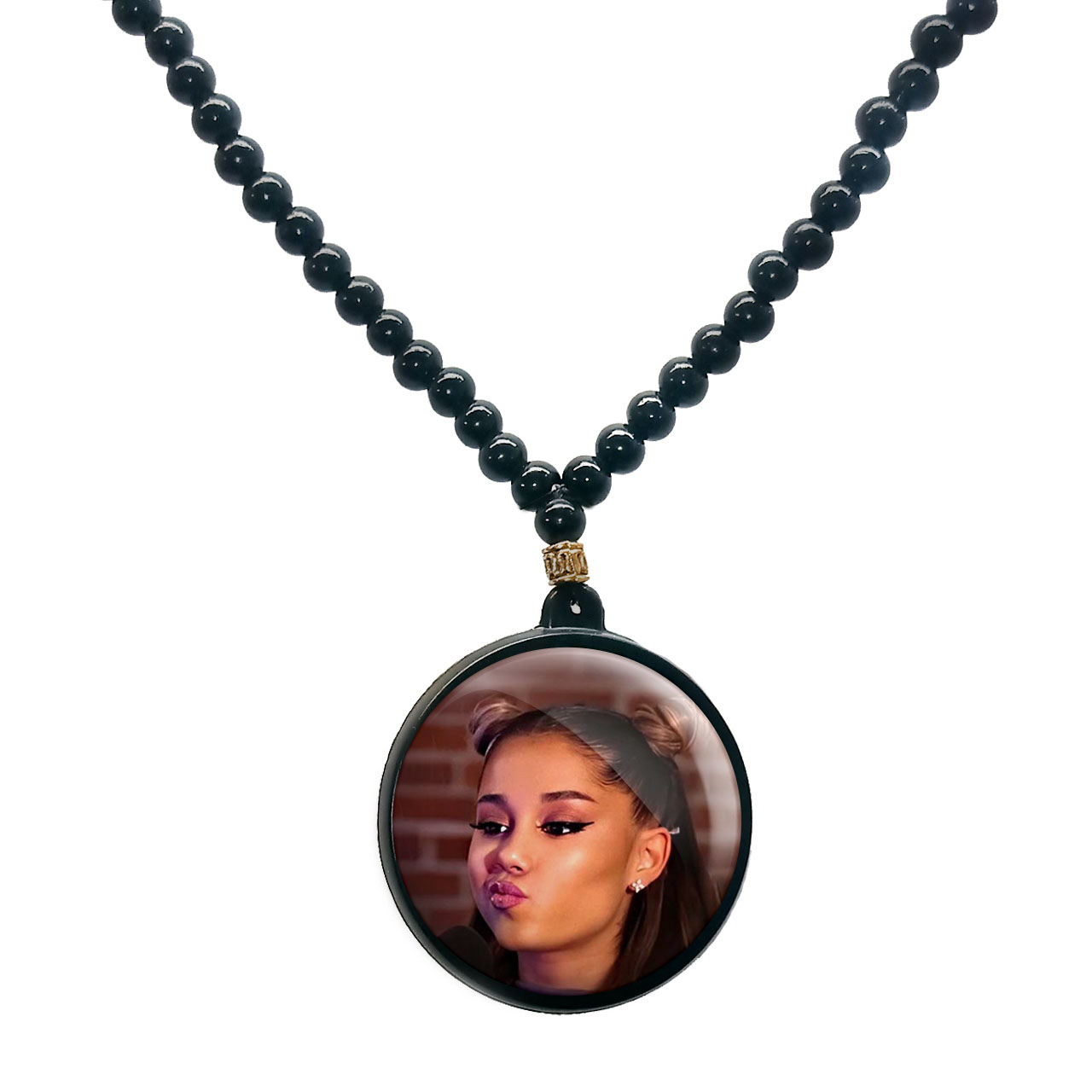 گردنبند پرمانه طرح آریانا گرانده کد pmd.7745 مدل دو طرفه