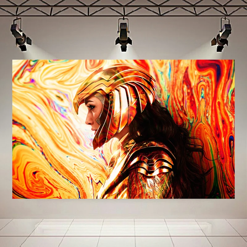 پوستر پارچه ای طرح زن شگفت انگیز مدل کالرفول کد AR30578