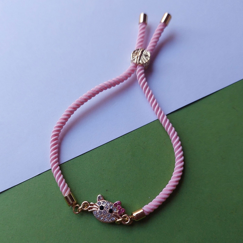 دستبند دخترانه مدل آسانسوری طرح کیتی کد HC313