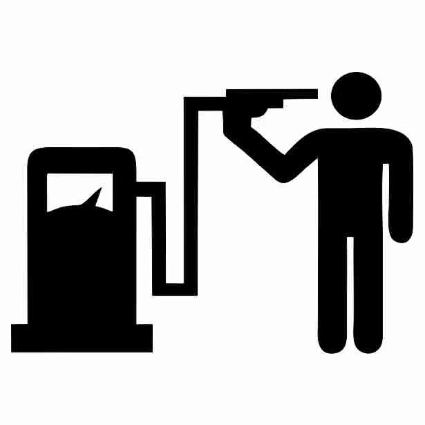 برچسب درب باک خودرو آراکس یدک مدل AY-4285 طرح باک بنزین