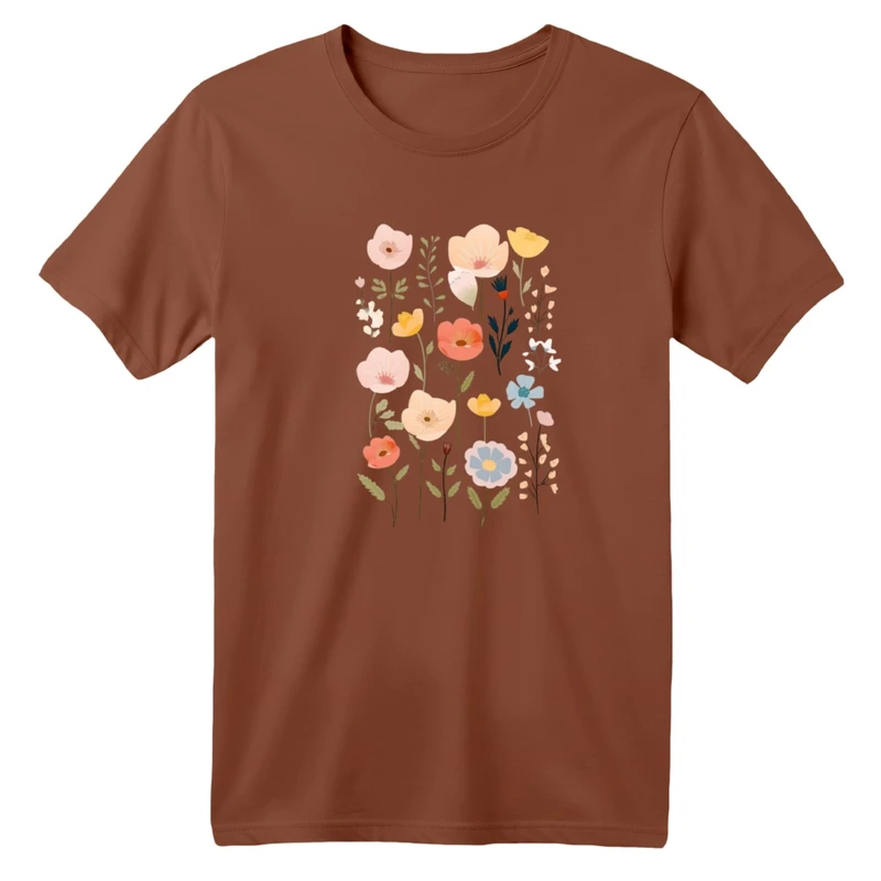 تی شرت آستین کوتاه بچگانه مدل گل ها