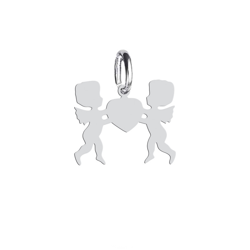 آویز گردنبند نقره هایکا طرح فرشته و قلب مدل n.ha 428 آویز گردنبند نقره هایکا طرح فرشته و قلب مدل n.ha 428