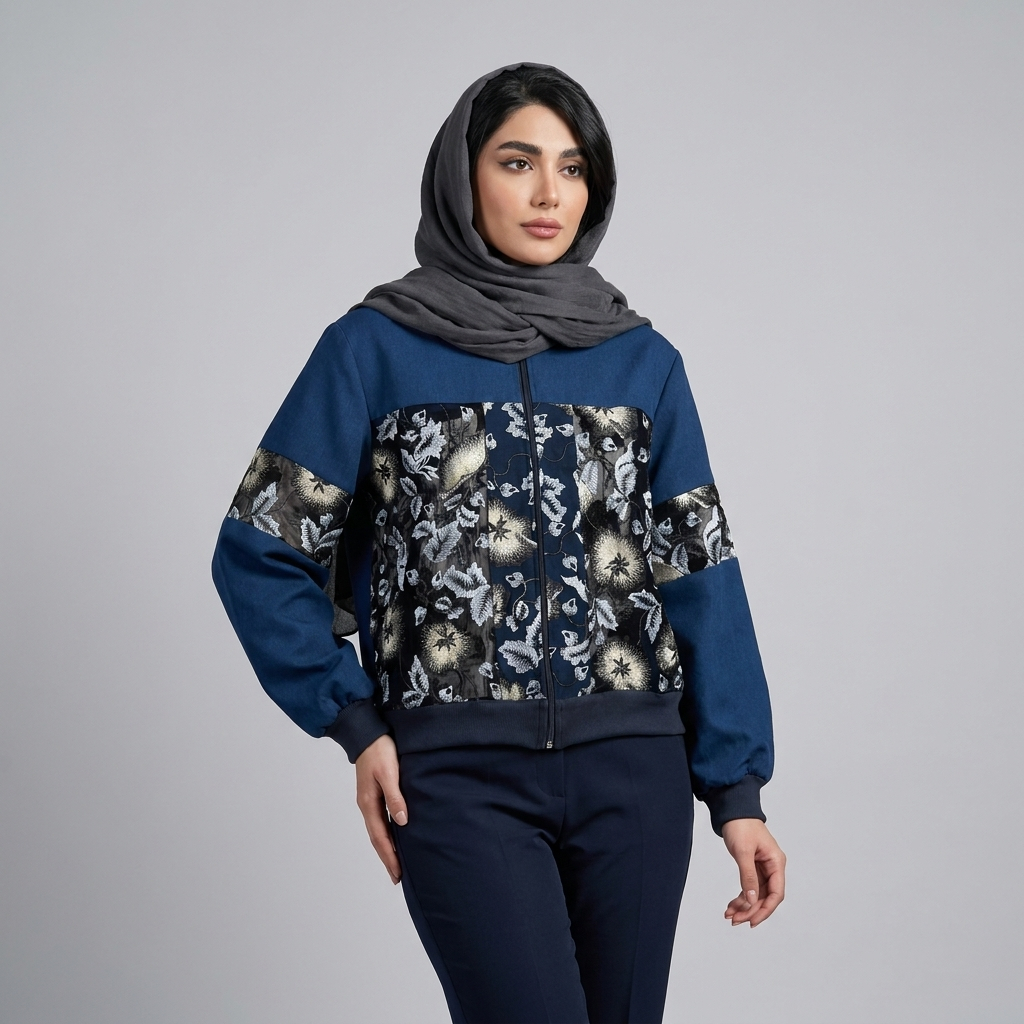 بامبر جکت زنانه مدل فوتوس تور گلدوزی کد AK1663