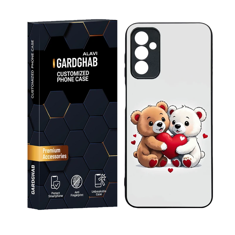 کاور گارد قاب علوی دورژله ای پشت گلس مدل فانتزی مناسب برای گوشی موبایل سامسونگ Galaxy F13