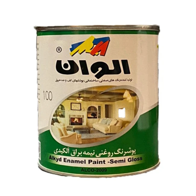 رنگ روغنی آلکیدی سفید کد 100 حجم 1000 میلی لیتر