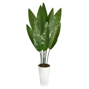 گلدان به همراه درختچه مصنوعی مدل پرنده بهشتی