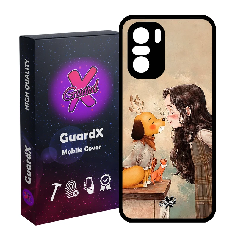 کاور گارد ایکس طرح Girl مدل Glass10323 مناسب برای گوشی موبایل شیائومی Poco F3/MI 11X/MI 11X Pro/Redmi K40/K40 Pro