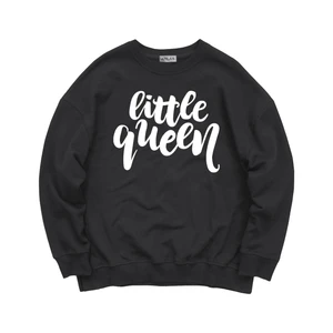 سویشرت دخترانه مدل LITTLE QUEEN کد SW003 رنگ مشکی