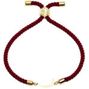 دستبند طلا 18 عیار زنانه الن نار طرح حرف ف مدل N1900