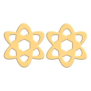گوشواره طلا 18 عیار زنانه فرشته مدل گل WEL-000037