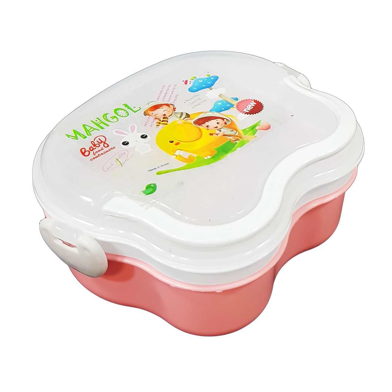 ظرف غذای کودک ماهگل طرح فیل و فیل بچه کد 09 - - 1