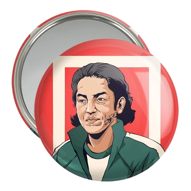 آینه جیبی خندالو مدل جانگ دیک سو بازی مرکب Squid Game  کد 10799