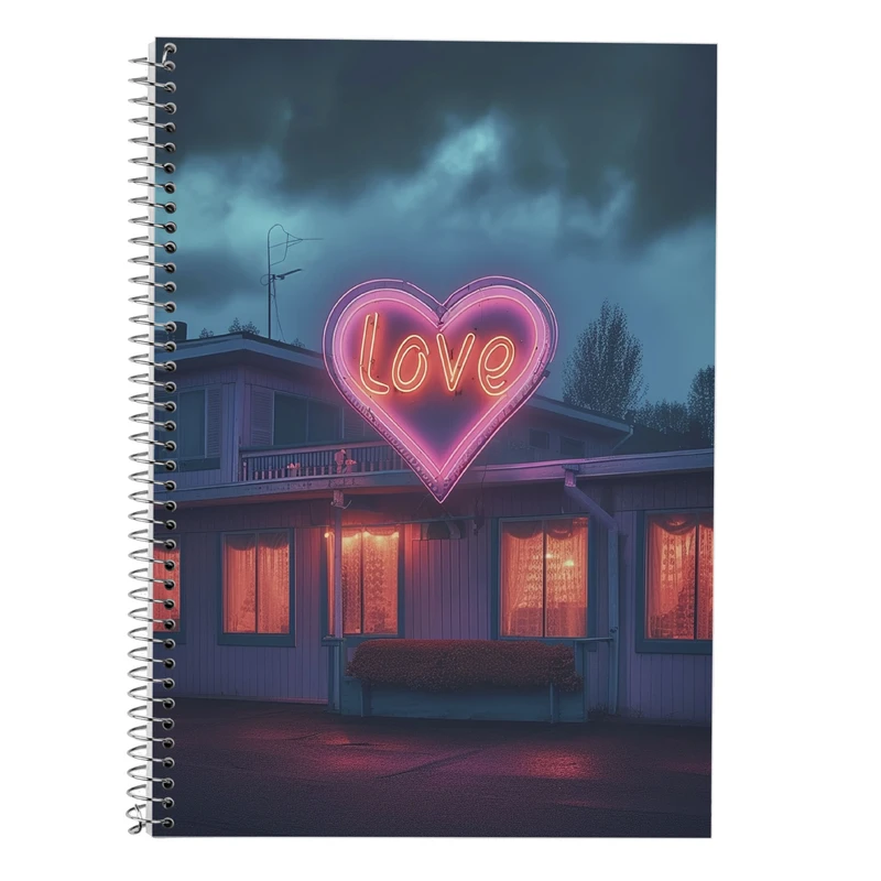 دفتر زبان 50 برگ مدوپد مدل سه خط طرح عاشقانه love کد DF14156