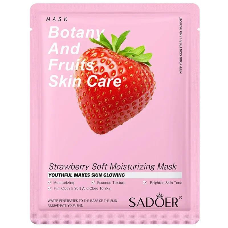 ماسک صورت سادور مدل Strawberry حجم 25 میلی‌لیتر، آرامش‌بخش، تقویت‌کننده، جوان‌کننده، درخشان‌کننده، حاوی ویتامین A، B و B1، مناسب انواع پوست