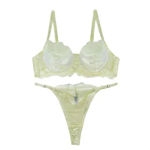 ست سوتین و شورت توری زنانه ژینا کد 10082