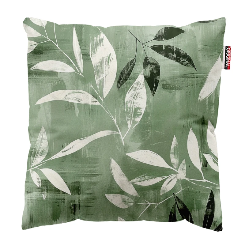 کوسن پاد آفرین مدل فانتزی طرح گل و برگ کد PK402380 سایز 40*40 سانتی متر