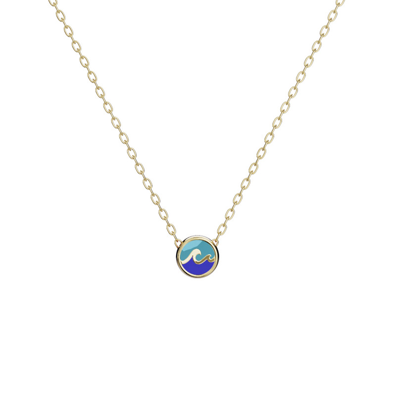 گردنبند طلا 18 عیار زنانه گلدم مدل PE211050