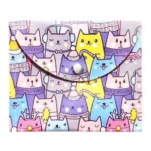 کیف نوار بهداشتی طرح گربه های رنگارنگ مدل BSA190726