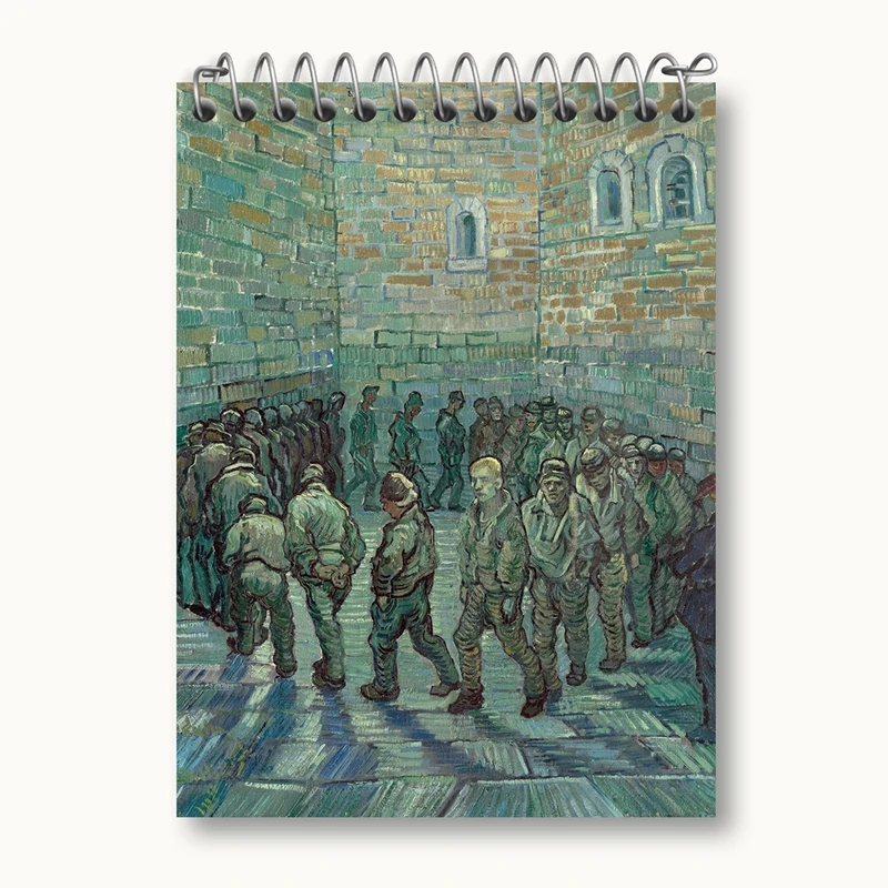 دفتر یادداشت 50 برگ خندالو مدل زبان هواخوری زندانیان اثر ونسان ونگوگ کد 25472