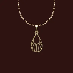 گردنبند طلا 18 عیار زنانه مدوپد مدل هندسی کد W2-1-1283