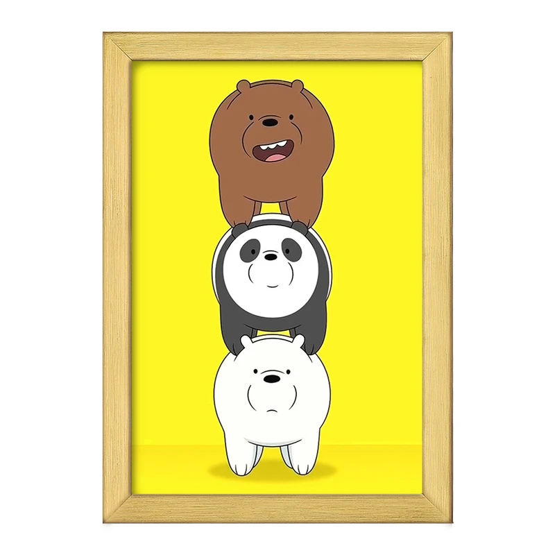 تابلو خندالو طرح انیمیشن سه خرس کله پوک کد 27640