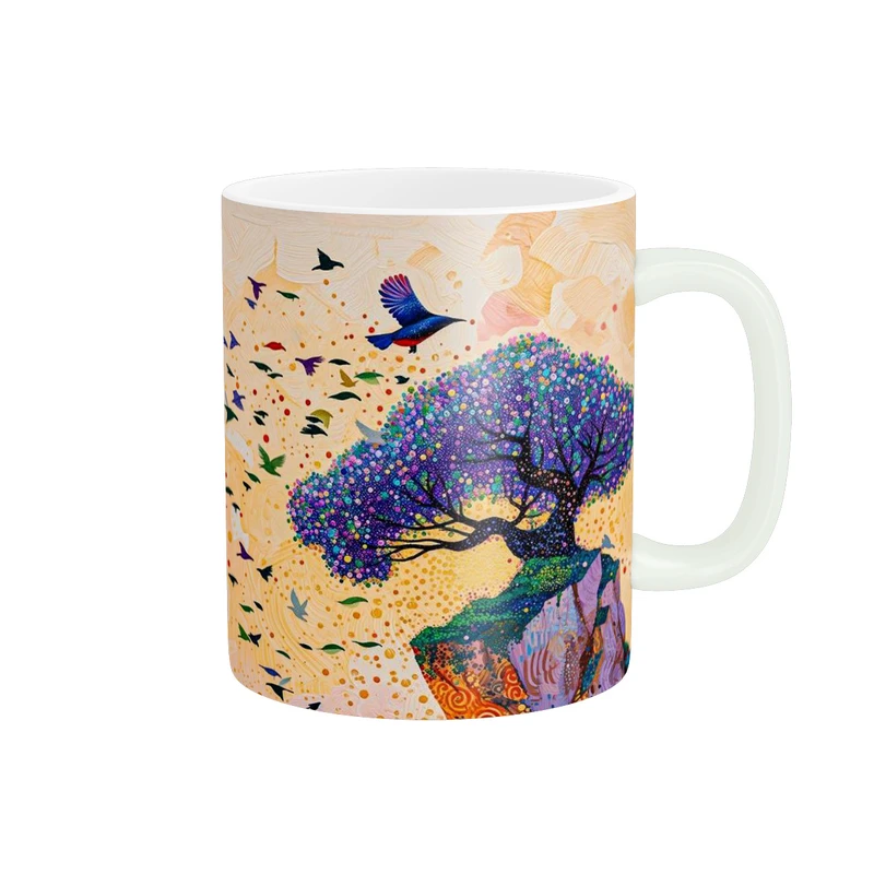 ماگ پاد آفرین مدل تپه و پرنده ها کد 183