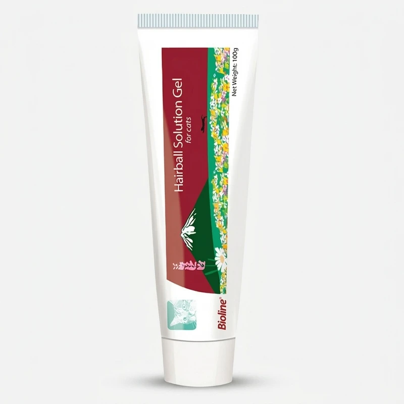 مالت گربه بایولاین مدل Hariball Solution Gel وزن 100 گرم 