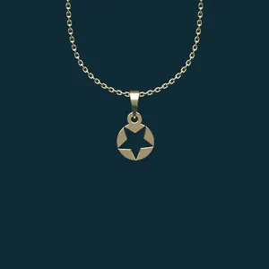 گردنبند طلا 18 عیار زنانه مدوپد مدل ستاره کد AA2-1-1038