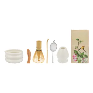 سرویس چای خوری 6 پارچه ماچا مدل ماچا خوری به همراه دستمال 