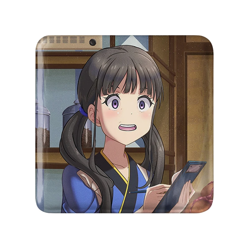 مگنت خندالو طرح تاکینا انیمه لیکوریس ریکویل Lycoris Recoil  مدل مربعی کد 23075