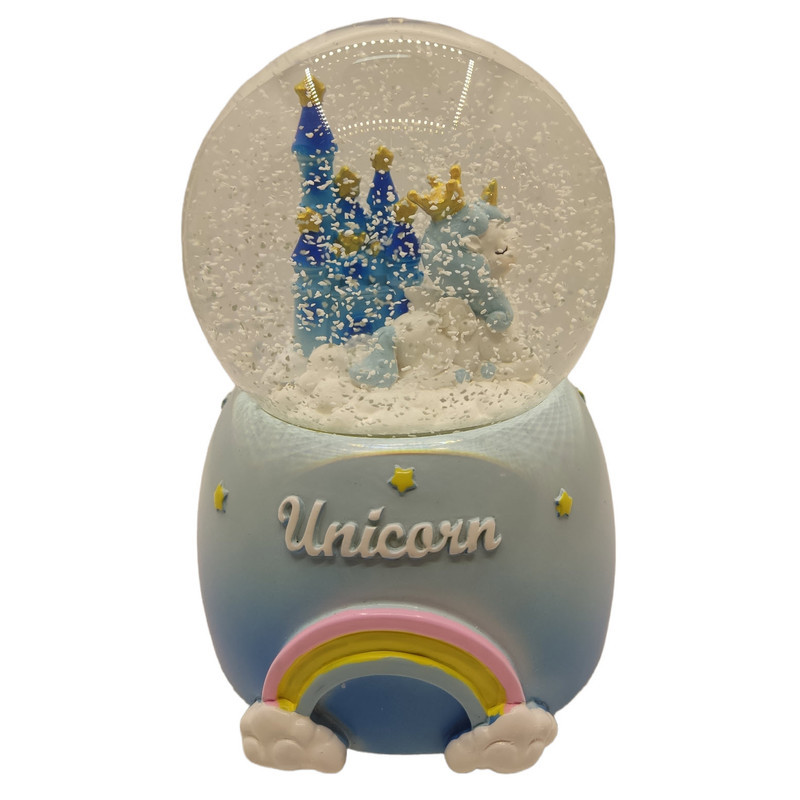 گوی موزیکال مدل چراغ دار طرح یونیکورن