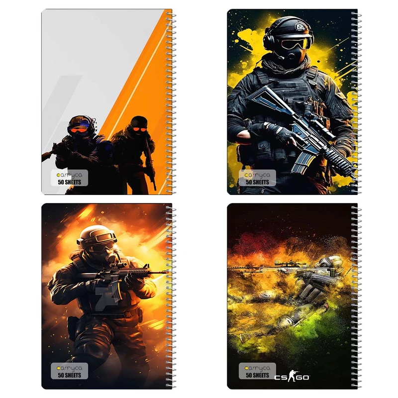 دفتر نقاشي 50 برگ کارنيکا طرح Strike-کانتر Counter کد 92271 مجموعه 4 عددی