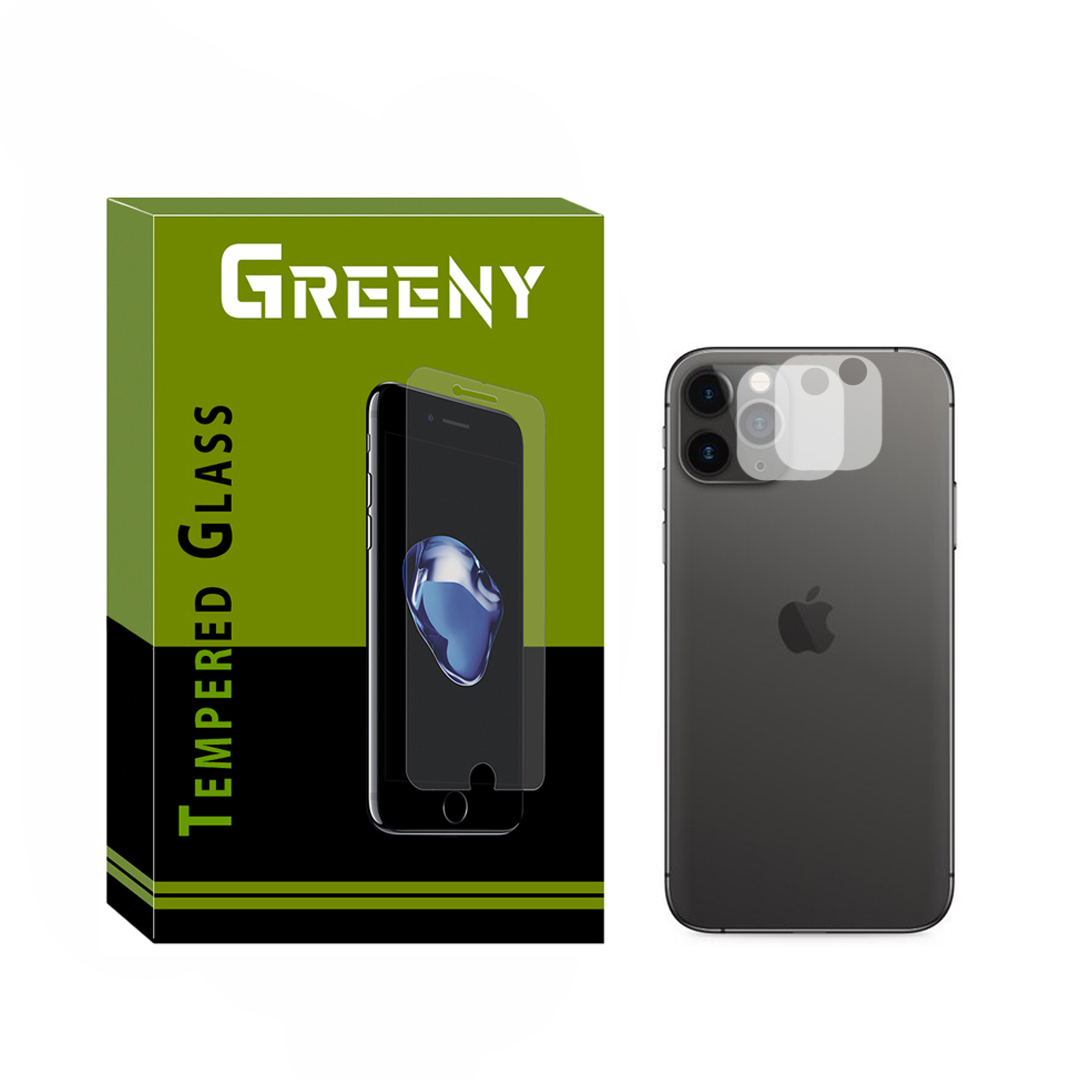 محافظ لنز دوربین گیرینی مدل LNZGR مناسب برای گوشی موبایل اپل Iphone 11 Pro بسته دو عددی
