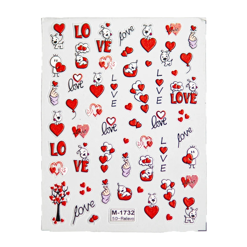 برچسب لنز ناخن مدل love کد m-1732