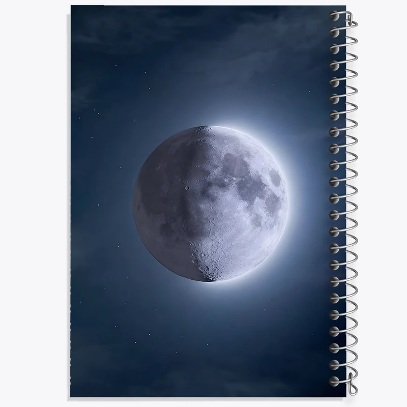 دفتر شطرنجی 50 برگ خندالو مدل ماه (Moon) کد F1332