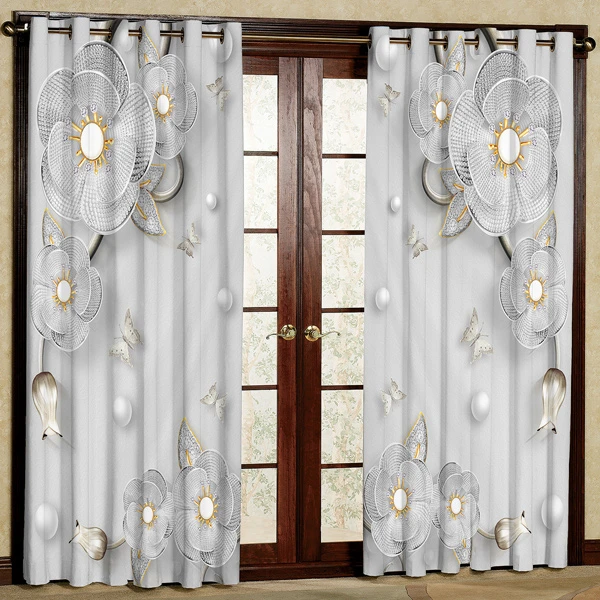 پرده مدل مخمل پانچی کد 7242 سایز 280x140 سانتی متر