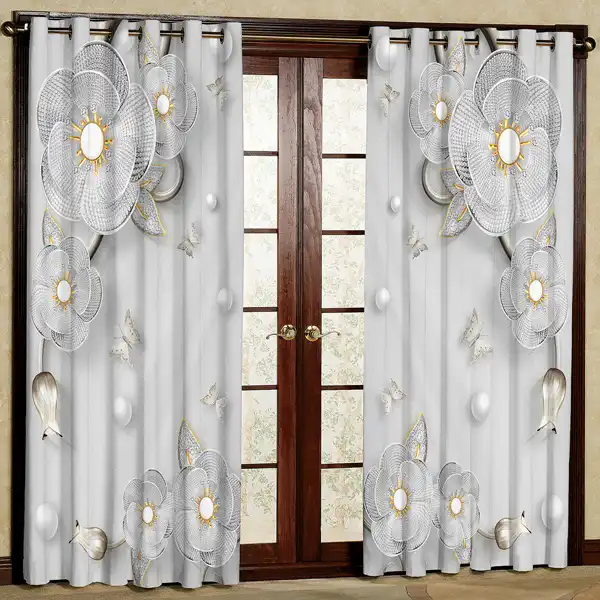 پرده مدل مخمل پانچی کد 7242 سایز 280x140 سانتی متر