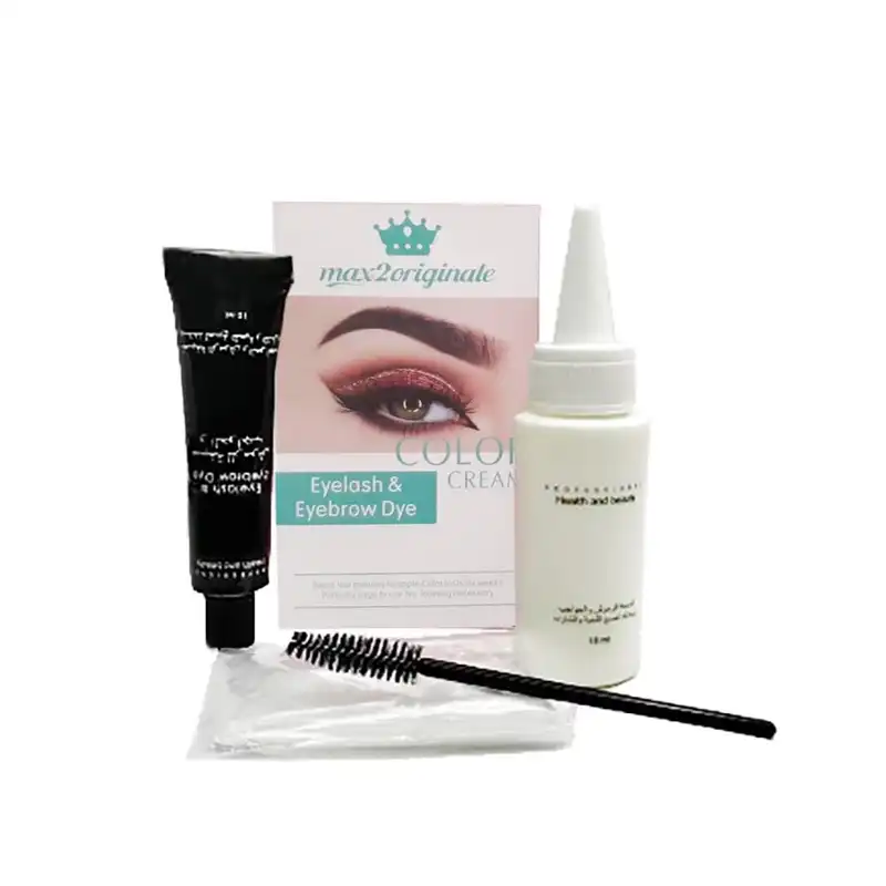 مجموعه رنگ ابرو و مژه مکسی 2 شماره 02 حجم 10 میلی لیتر رنگ مشکی