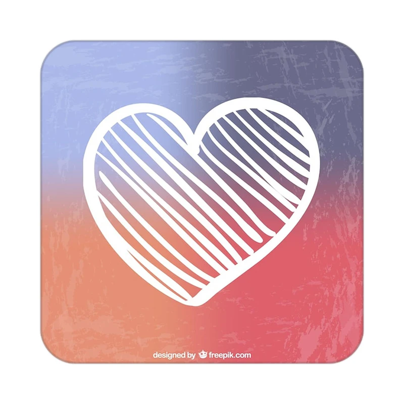 زیر لیوانی کاکتی طرح عاشقانه مدل mp39666