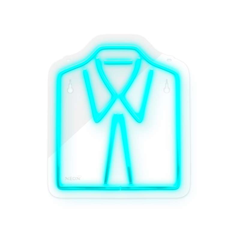 چراغ دیواری نئون دیزاین طرح Men-Clothes_TBL