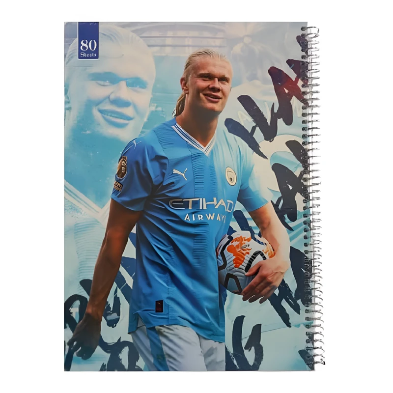 دفتر مشق 80 برگ مدل فوتبالی طرح هالند کد 118195