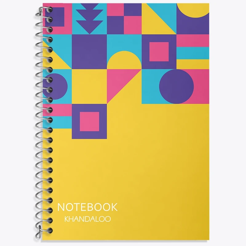 دفتر زبان 50 برگ خندالو مدل سه خط طرح مدرن کد N129