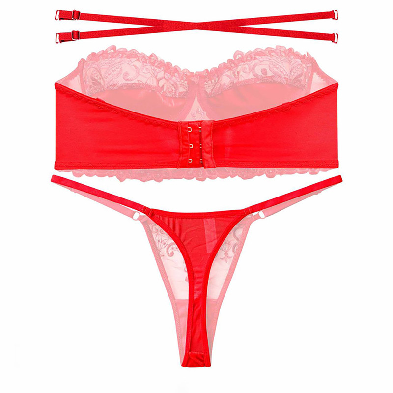 ست شورت و سوتین زنانه نوشه پوش مدل دکلته توری پایه بلند کد 98002