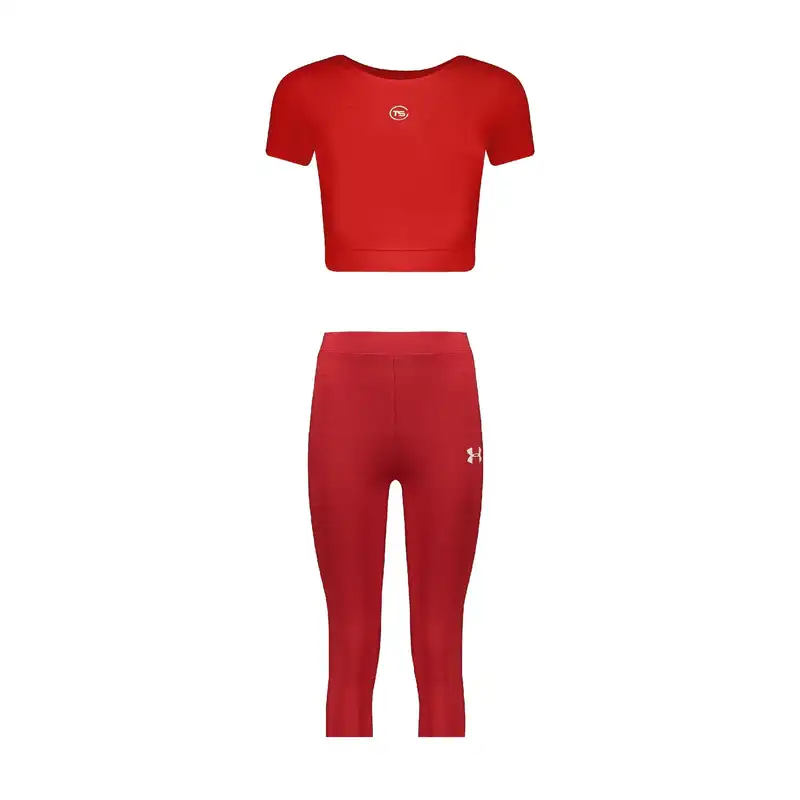 ست نیم تنه و شلوارک ورزشی زنانه مدل 66-3101