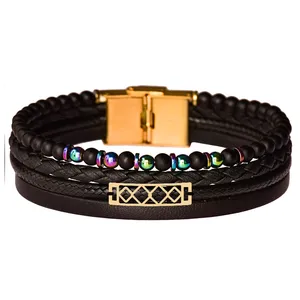 دستبند طلا 18 عیار زنانه الن نار مدل هندسي N102456