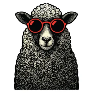 استیکر لپ تاپ پویا مارکت طرح گوسفند کد 4045